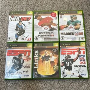 Xbox Sports Game Collection - 6 Games / Hockey Golf Football ESPN
